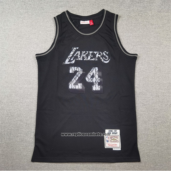 Camiseta Los Angeles Lakers Kobe Bryant #24 Swingman Mitchell & Ness 1996-97 Negro